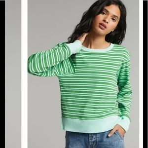 Maeve Diane Striped Pullover Large